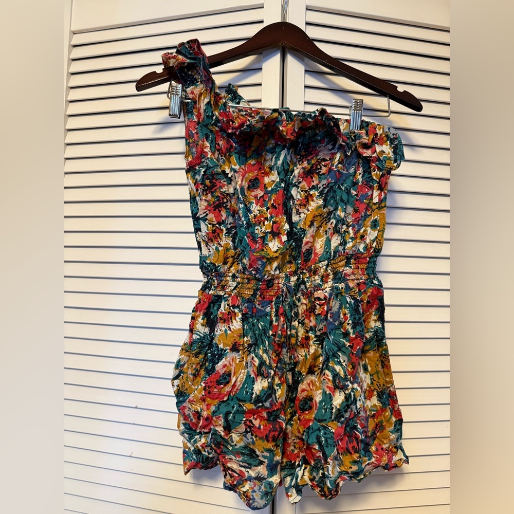 Fire Los Angeles Multicolor Floral Romper - Small